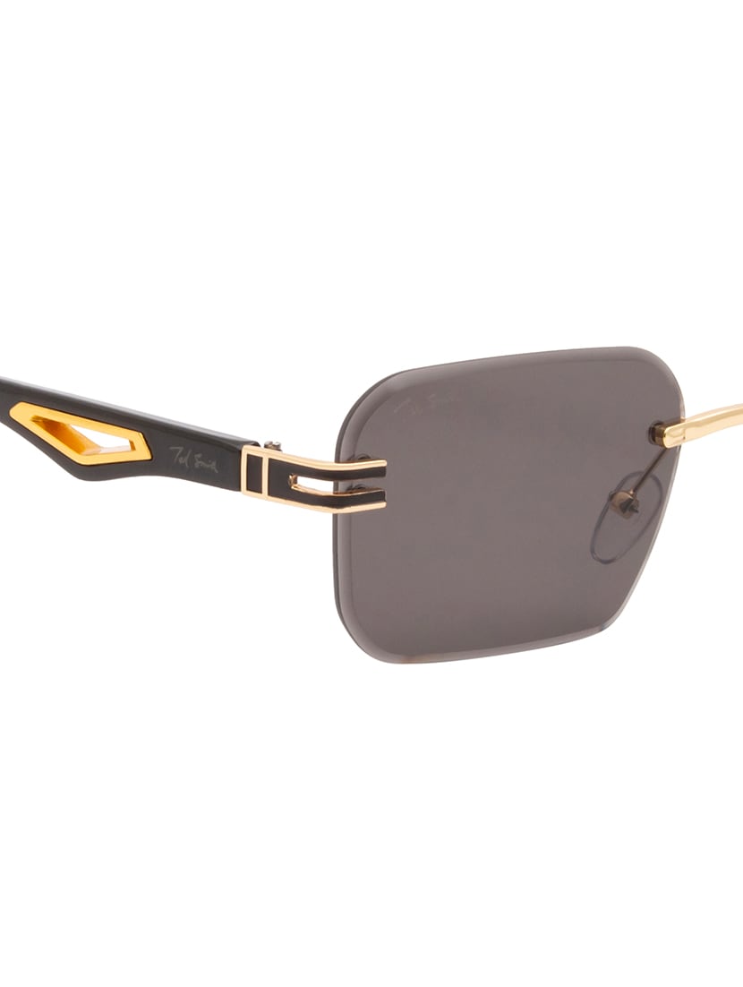 ted smith rimless aviator shape branded latest and stylish sunglasses | polycarbonate lens & 100 % uv protection | men & women - 21387309 - Standard Image - 5