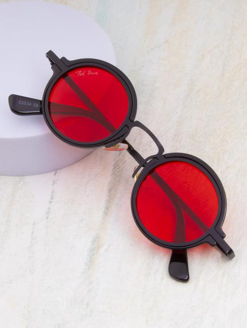 ted smith full rim round shape branded latest and stylish sunglasses | polycarbonate lens & 100 % uv protection | men & women - 21387313 - Standard Image - 0