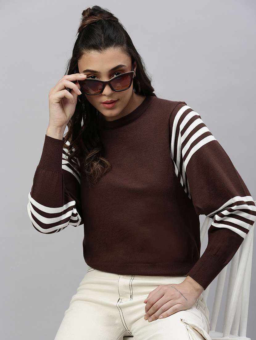 brown self-designed regular top - 21387412 -  Standard Image - 3