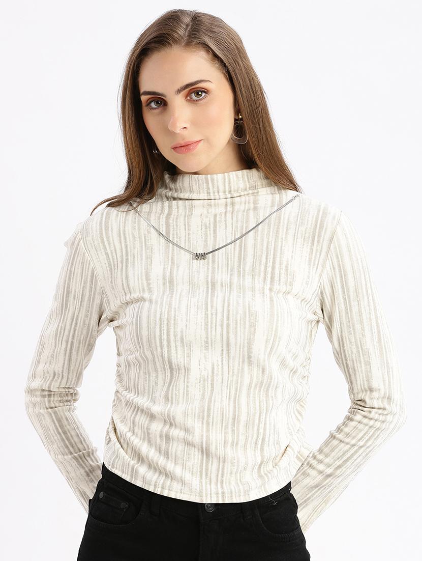 cream stripes regular top - 21387426 - Zoom Image - 0