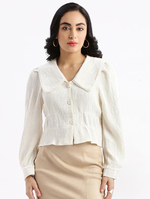 cream nylon regular top - 21387430 -  Standard Image - 0