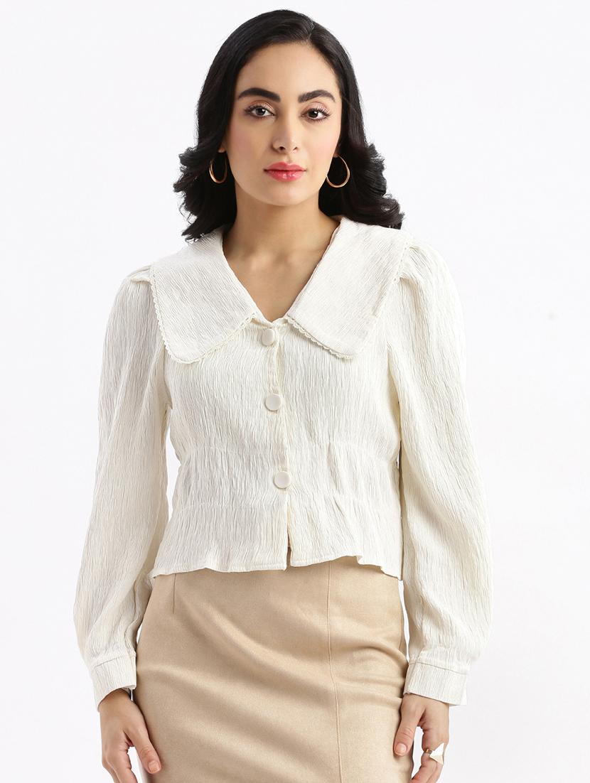 cream nylon regular top - 21387430 -  Zoom Image - 0