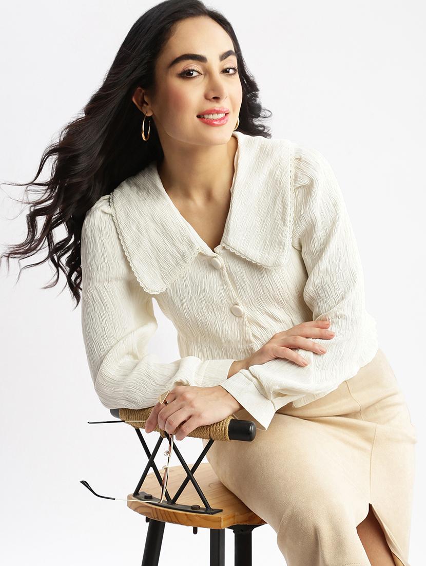 cream nylon regular top - 21387430 - Standard Image - 3