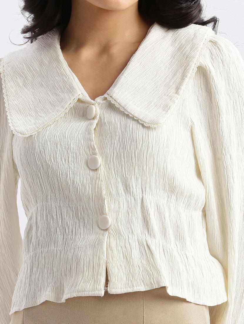 cream nylon regular top - 21387430 - Standard Image - 5