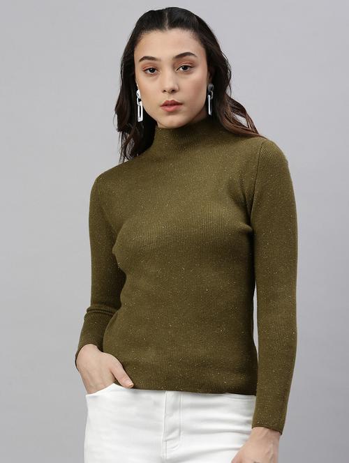 olive solid regular top - 21387436 - Standard Image - 0