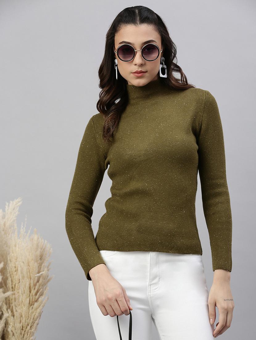 olive solid regular top - 21387436 - Standard Image - 3
