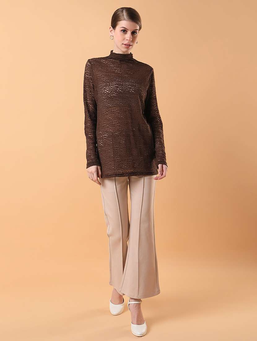 brown nylon regular top - 21387474 -  Standard Image - 5