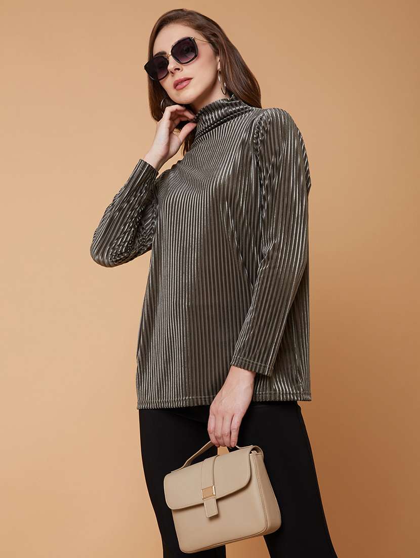 olive nylon regular top - 21387475 - Standard Image - 3