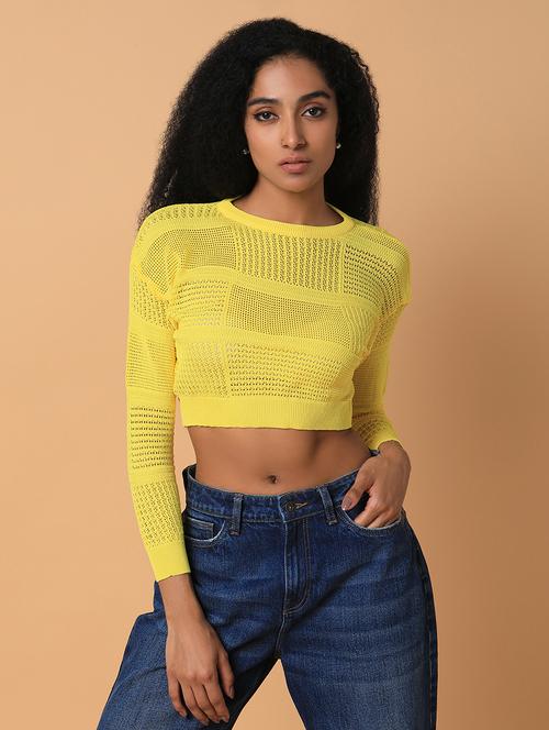 yellow self-designed regular top - 21387479 - Standard Image - 0