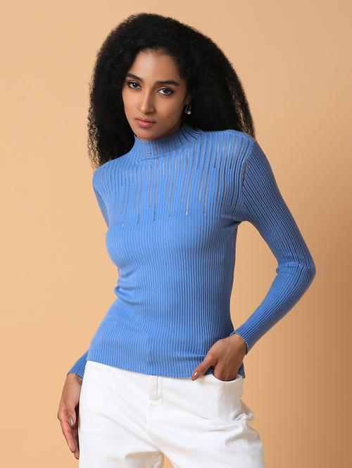 blue solid regular top - 21387480 - Standard Image - 0