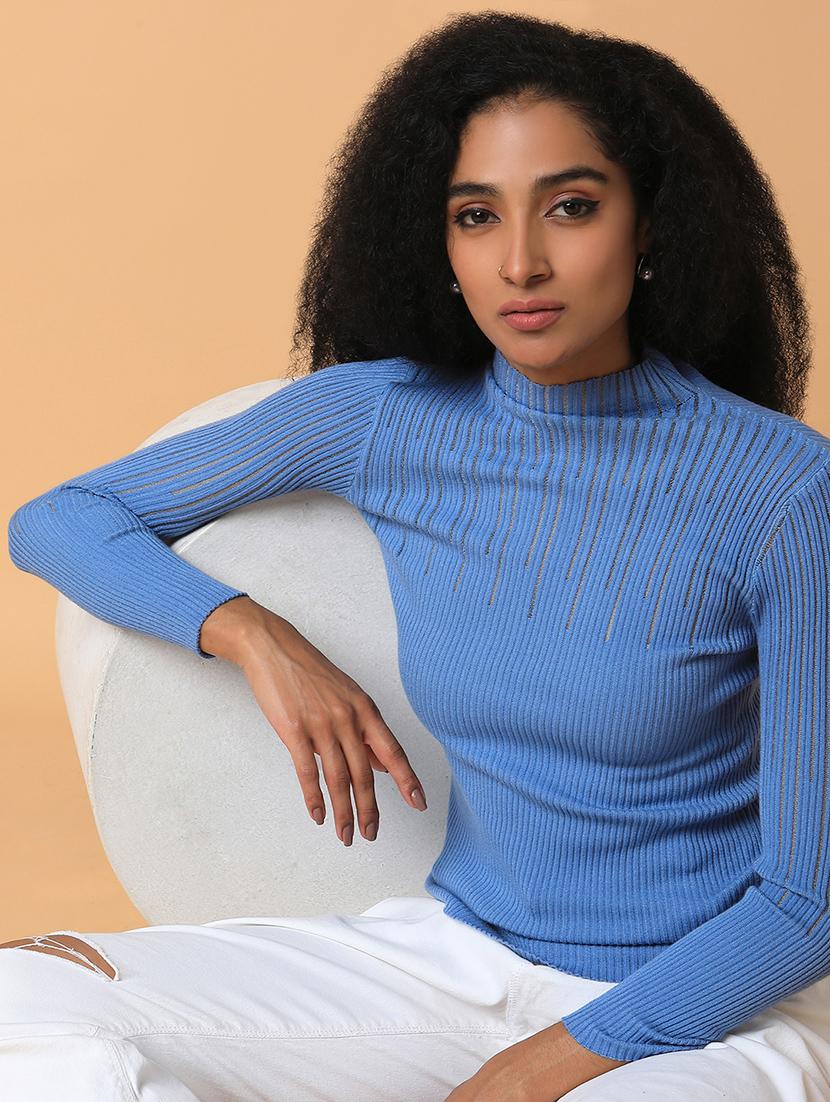 blue solid regular top - 21387480 - Standard Image - 3