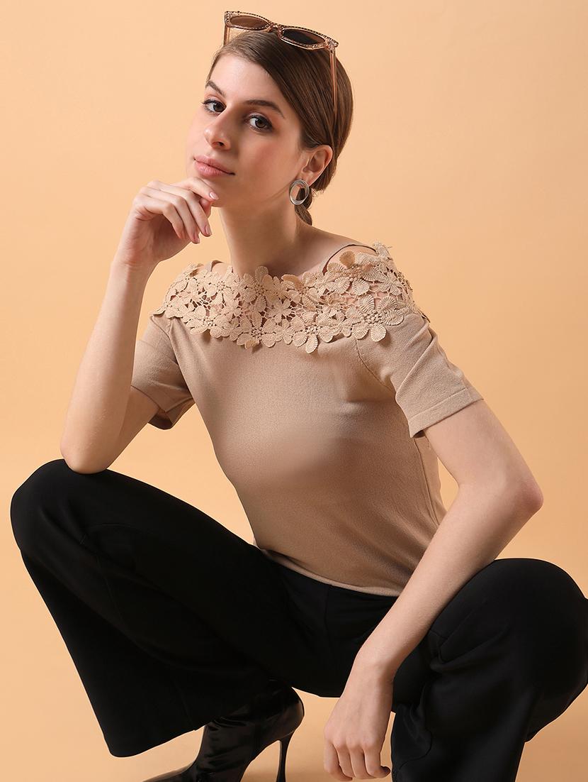 beige self-designed regular top - 21387483 - Standard Image - 3