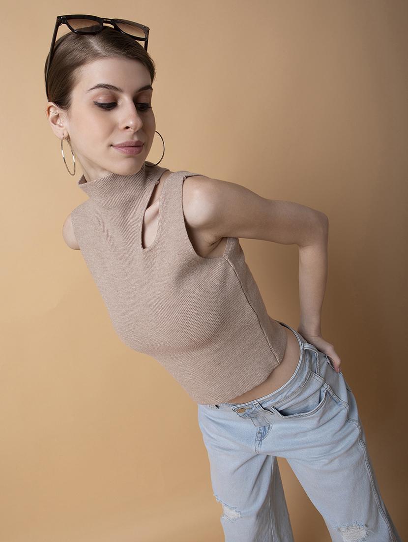 beige acrylic regular top - 21387490 - Standard Image - 3