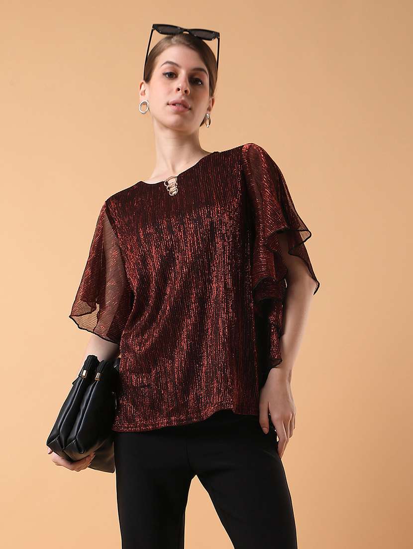 red solid regular top - 21387502 -  Standard Image - 3
