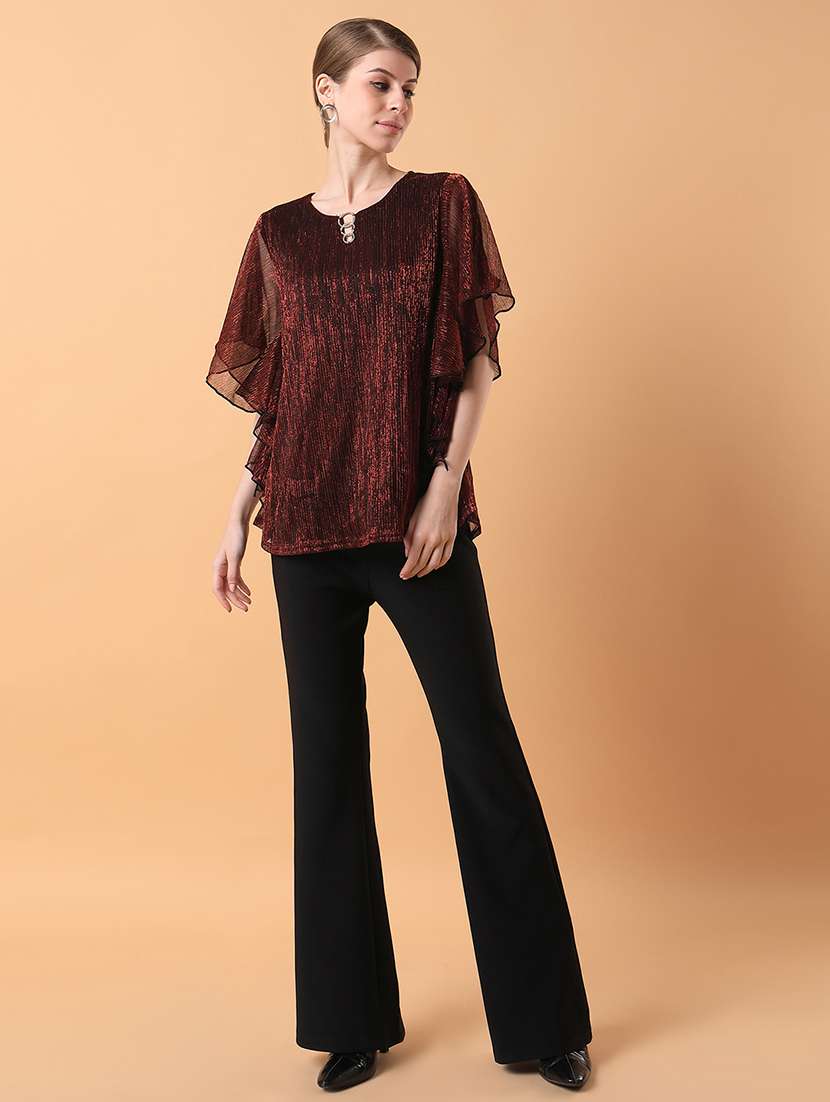 red solid regular top - 21387502 -  Standard Image - 5