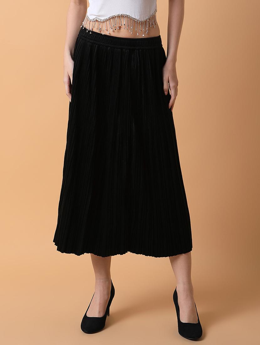 black solid flared skirt - 21387522 - Zoom Image - 0