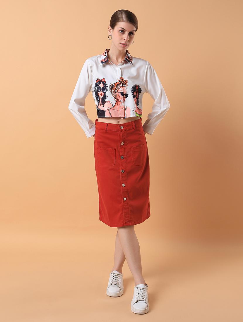 women graphic print crop shirt - 21387567 - Standard Image - 5