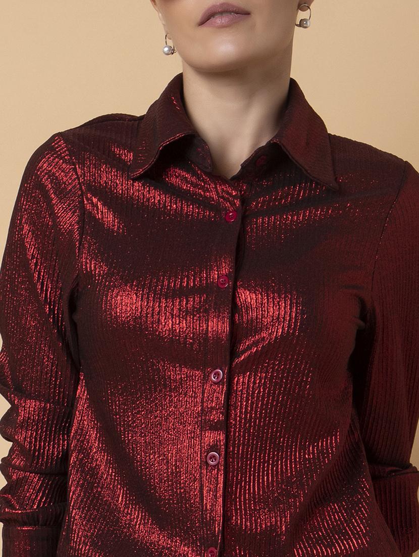 women spread collar solid regular shirt - 21387596 - Standard Image - 5