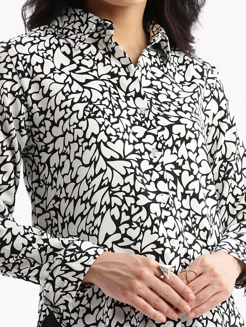 women black printed long sleeves regular shirt - 21387661 - Standard Image - 5