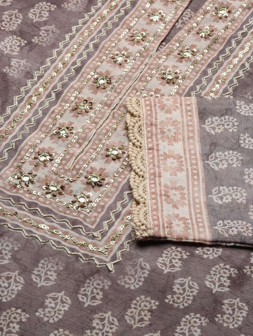 women block print kurta pant set with dupatta - 21387679 -  Standard Image - 8