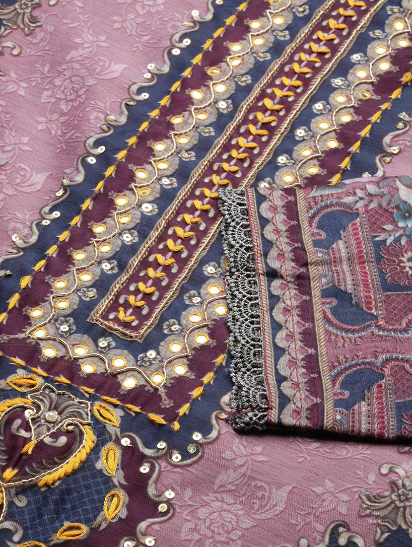 women printed round neck kurta pant set with dupatta - 21387699 -  Standard Image - 8