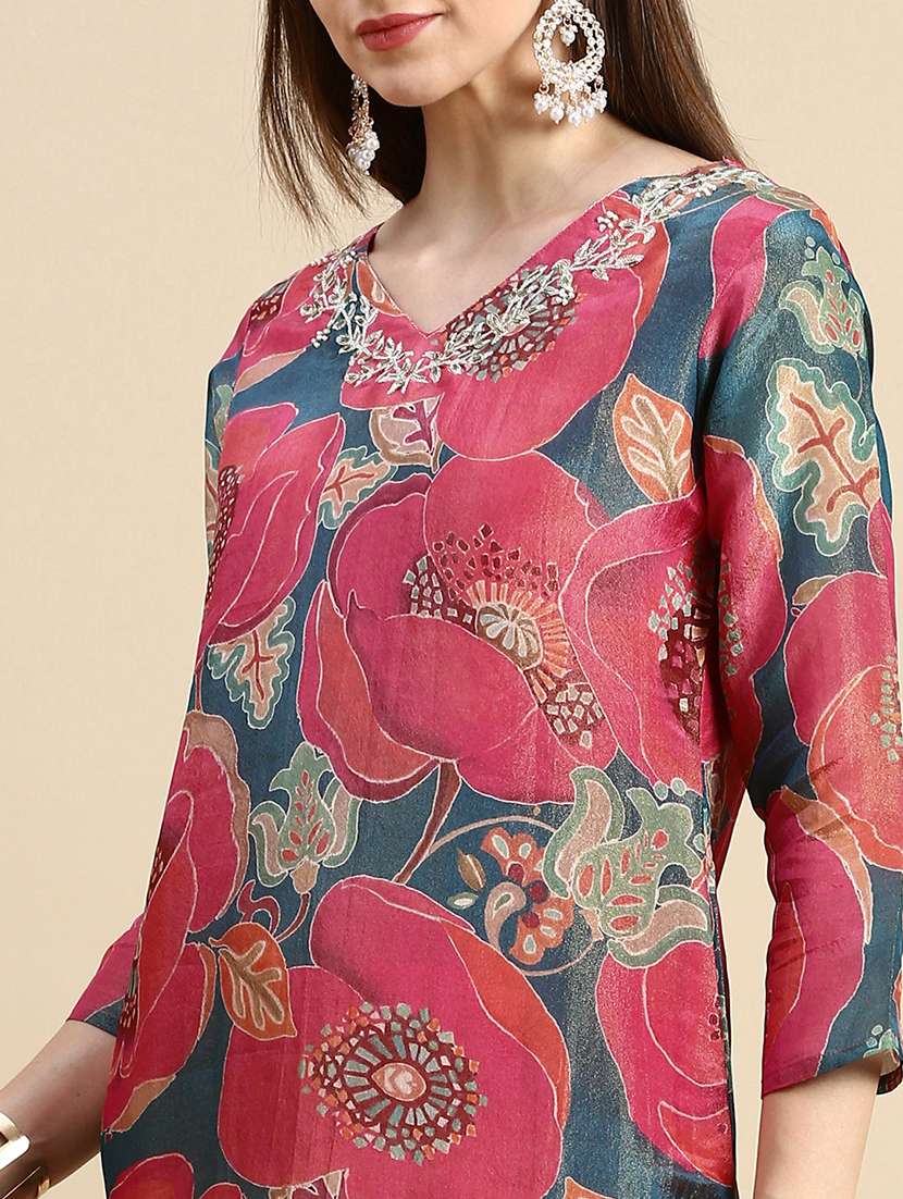 women floral printed kurta pant set with dupatta - 21387714 -  Standard Image - 5