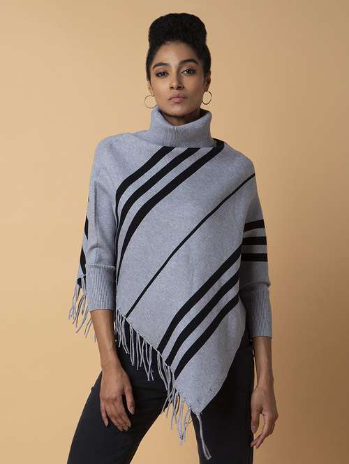 grey self-designed poncho - 21387731 -  Standard Image - 0