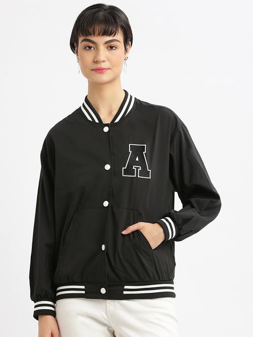 black varsity jacket  - 21387769 -  Standard Image - 0