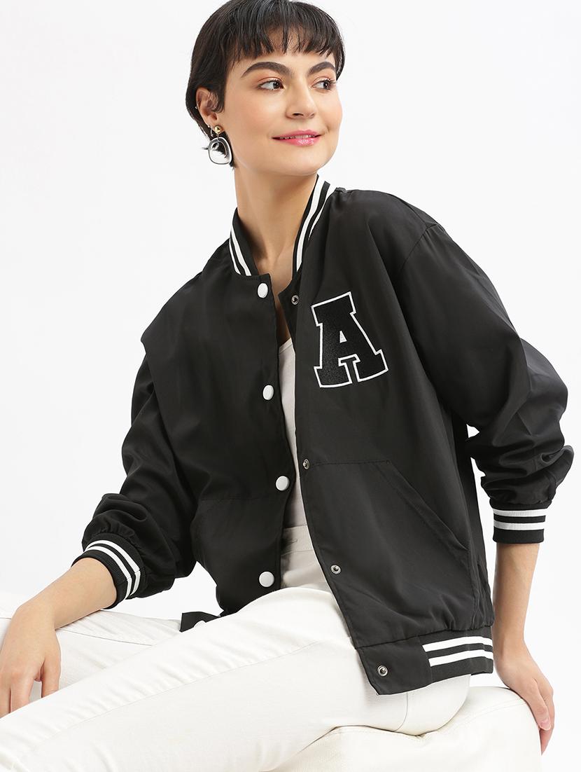 black varsity jacket - 21387769 - Standard Image - 3