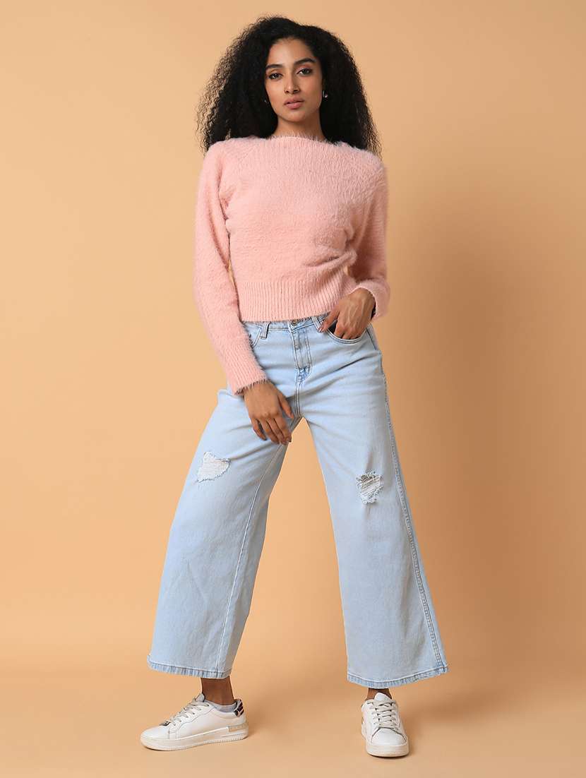 women self design long sleeve pullover - 21387801 -  Standard Image - 5
