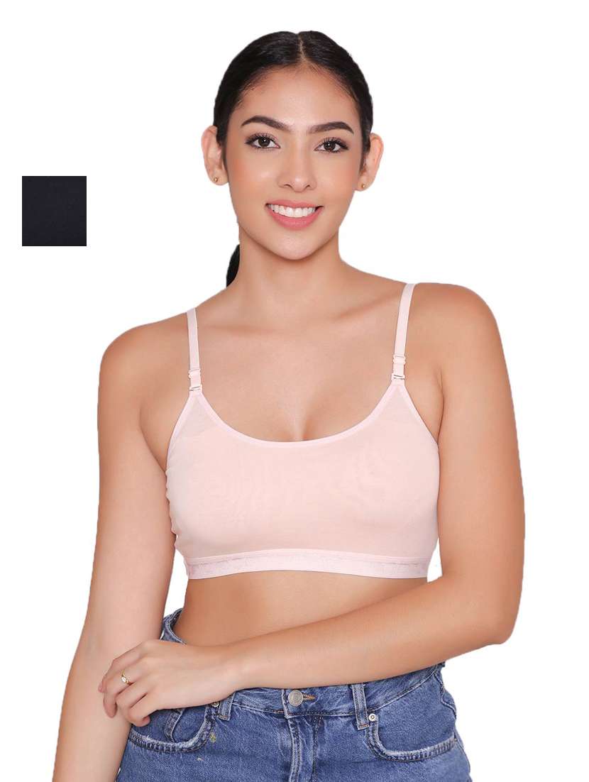 women pack of 2 solid sports bra