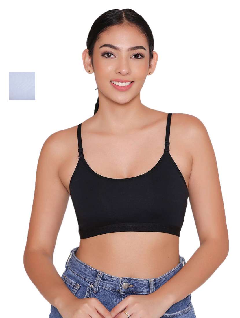 women pack of 2 solid sports bra