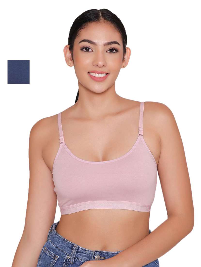 women pack of 2 solid sports bra