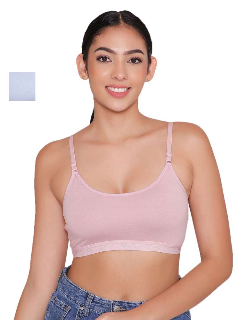 women pack of 2 solid sports bra