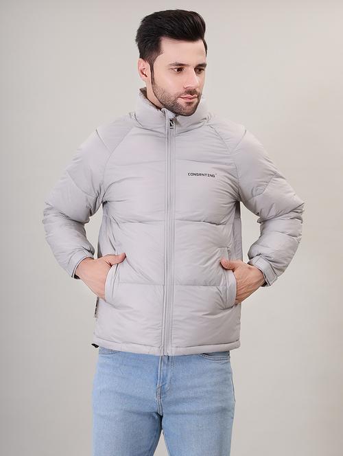 men solid bomber jacket - 21387975 - Standard Image - 0