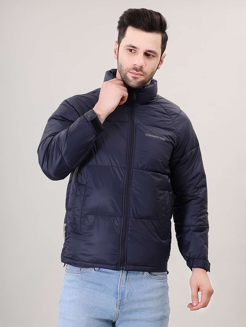 men solid bomber jacket - 21387976 - Zoom Image - 0