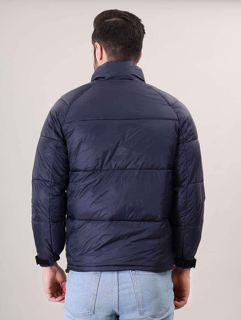 men solid bomber jacket - 21387976 - Standard Image - 3