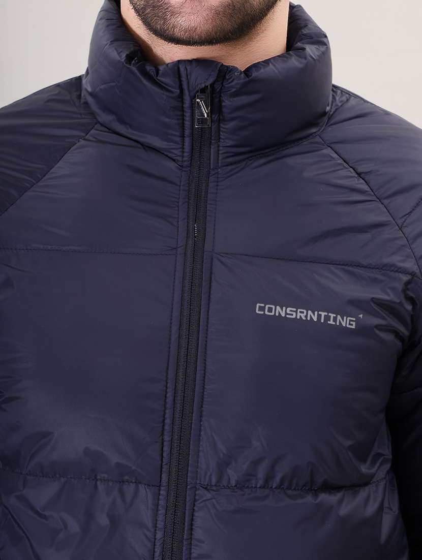 men solid bomber jacket - 21387976 - Standard Image - 5