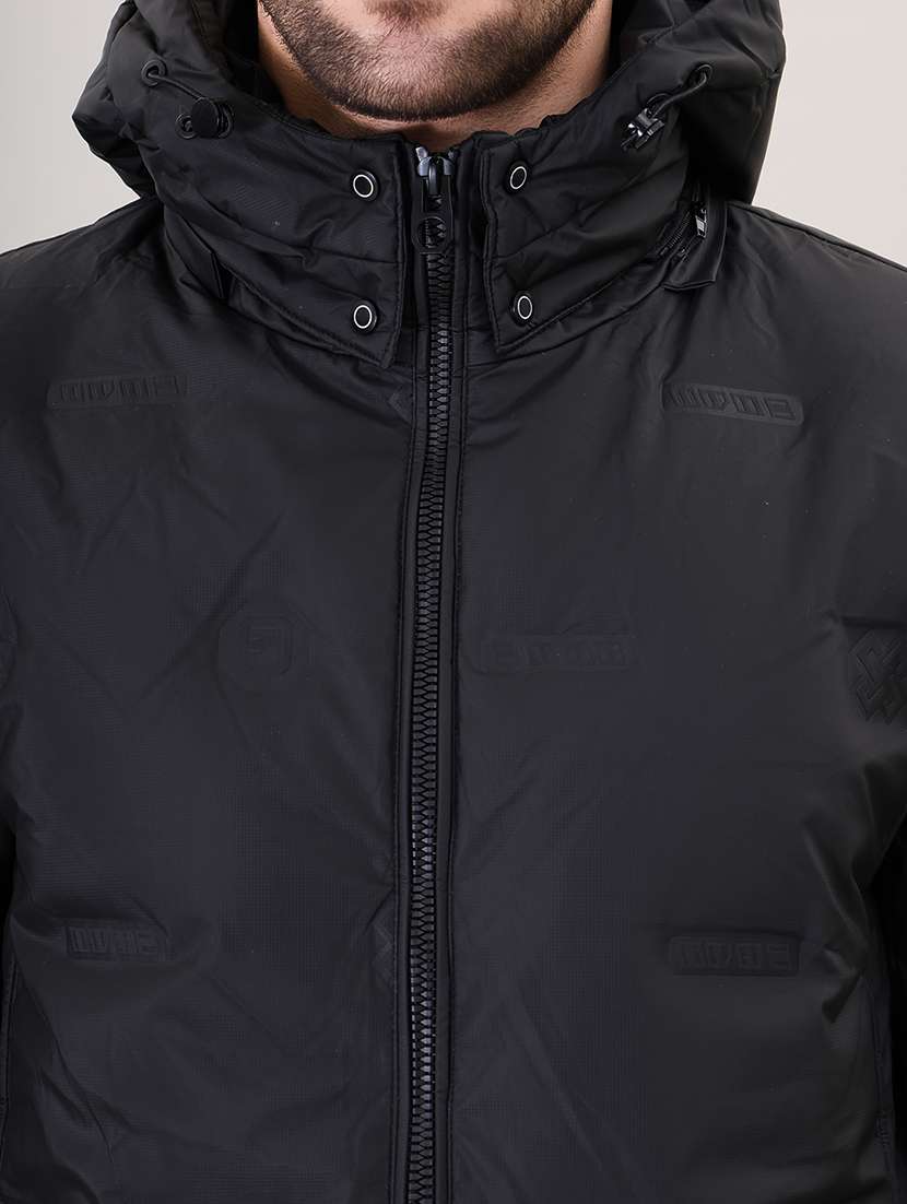 men solid bomber jacket - 21387977 - Standard Image - 5