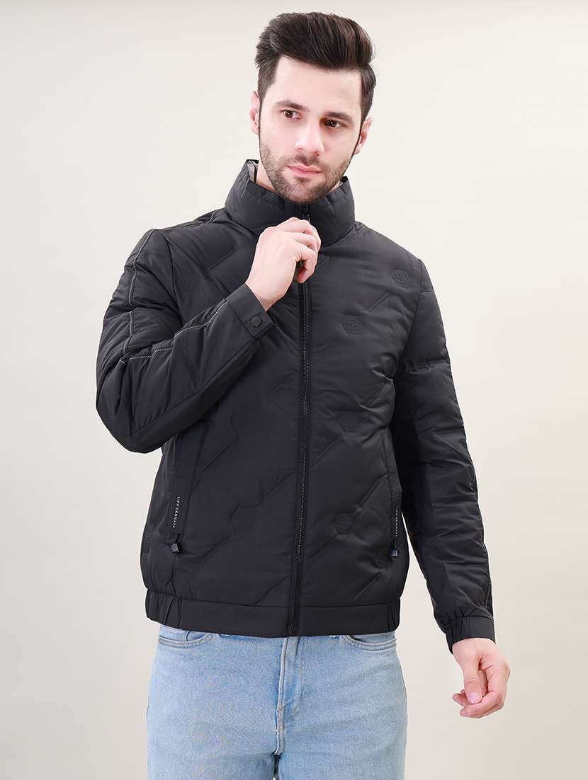 men solid bomber jacket