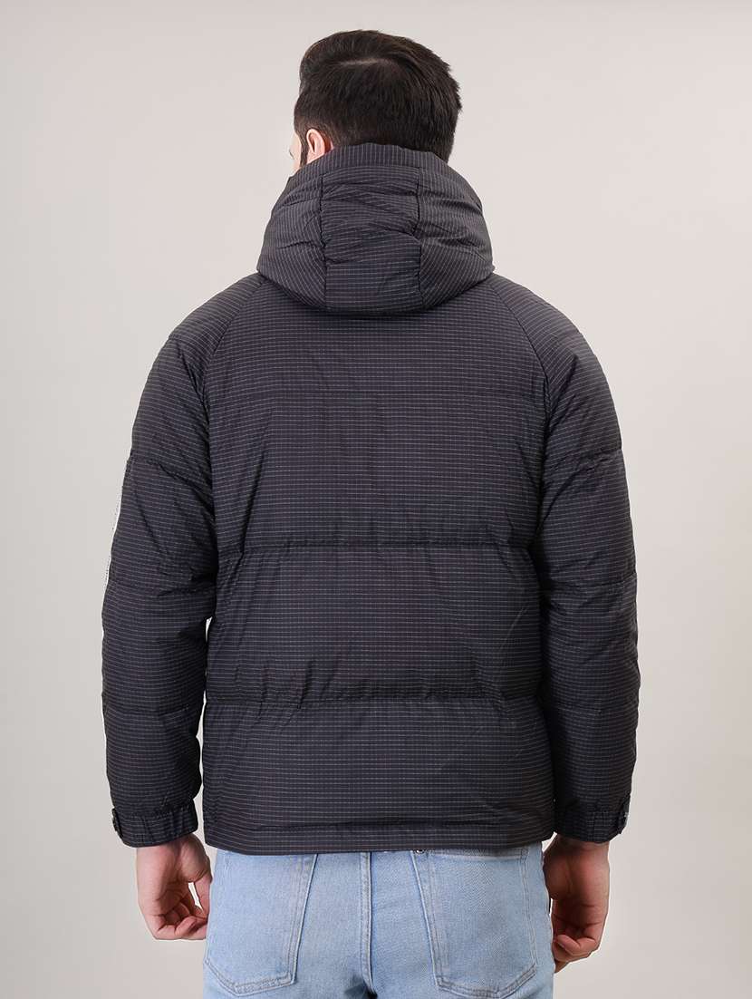 men checkered taped bomber jacket - 21387987 - Standard Image - 3