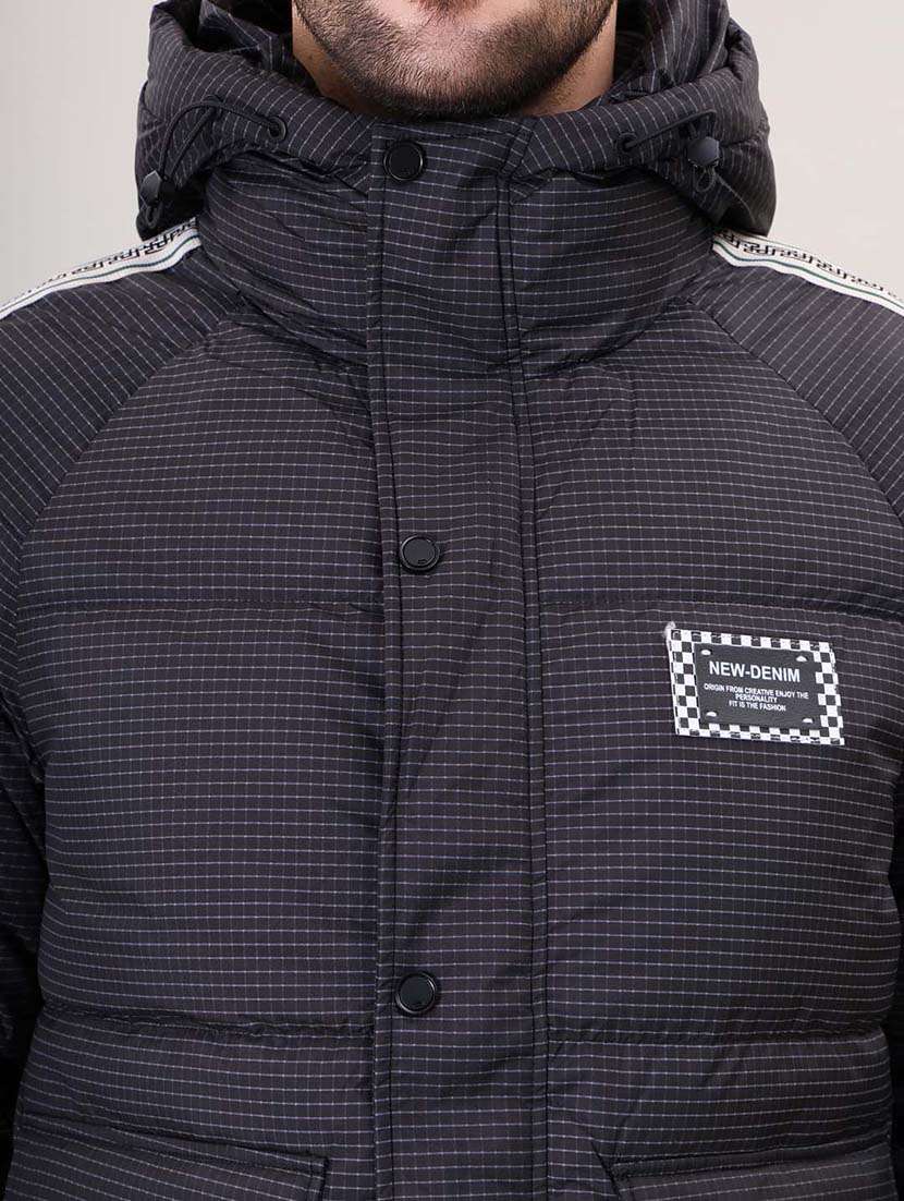 men checkered taped bomber jacket - 21387987 - Standard Image - 5
