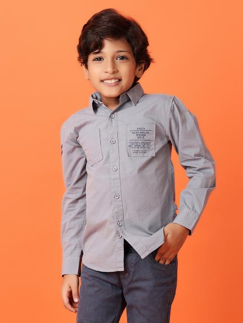 navy blue cotton shirt - 21388038 - Standard Image - 0