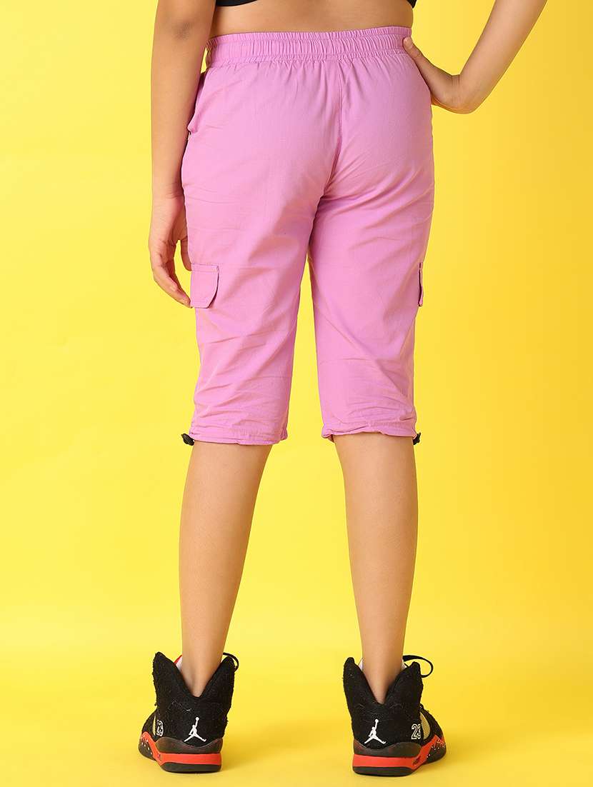 girls lavender solid three fourth - 21388061 -  Standard Image - 3