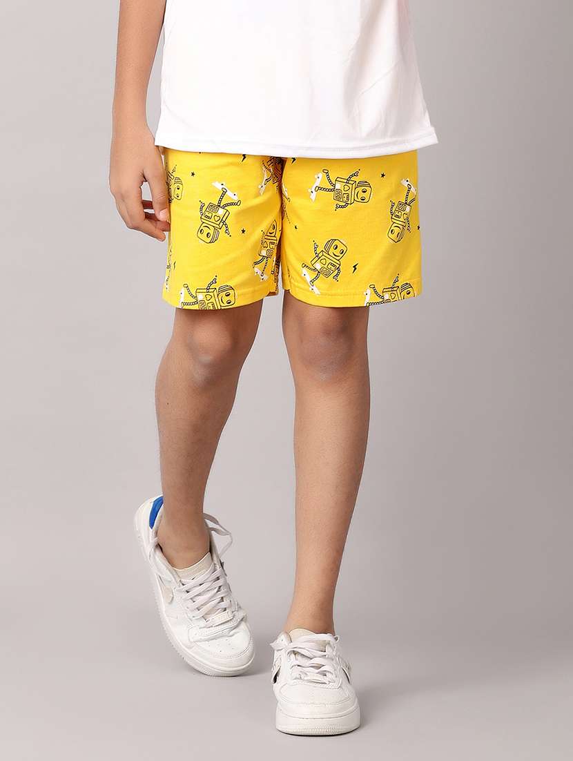boys yellow printed shorts - 21388083 -  Zoom Image - 0