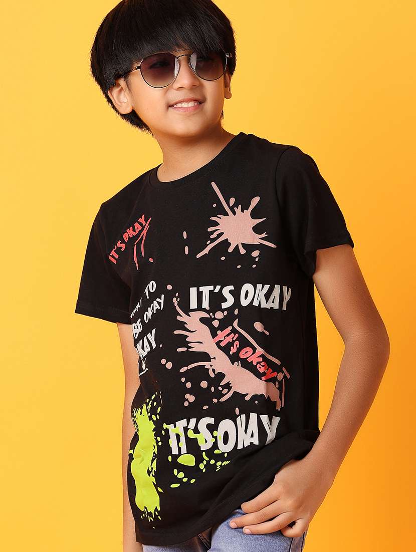 boys round neck graphic t-shirt - 21388154 -  Standard Image - 3