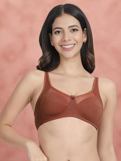 women brown solids t-shirt bra - 21388452 - Standard Image - 0