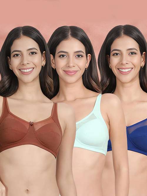 pack of 3 solid bra combo - 21388462 - Standard Image - 0