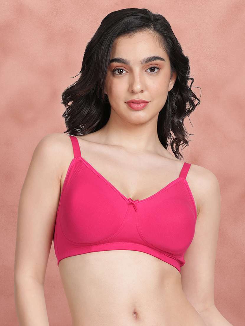 pink solid t-shirt bra