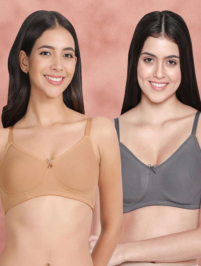 women pack of 2 solid t-shirt bra - 21388472 - Zoom Image - 0